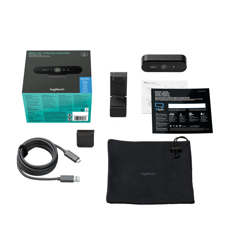 Logitech BRIO STREAM webcam 4096 x 2160 Pixel USB 3.2 Gen 1 (3.1 Gen 1) Nero
