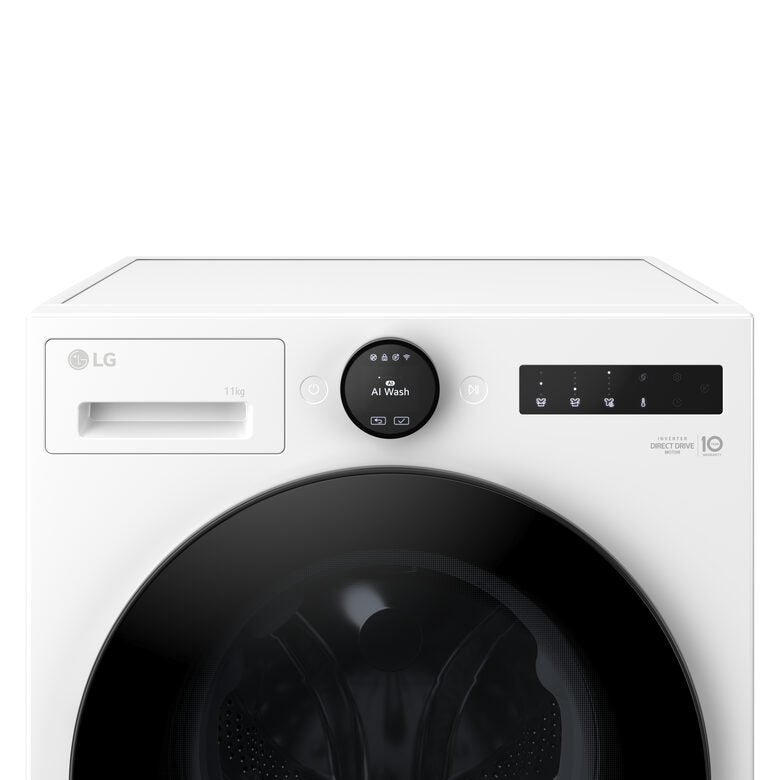 LG F4X7011TWB Serie X7 Lavatrice Smart A Libera Installazione 11 Kg, AI DD™, 1400 Giri, Display Easy Circle, Wi-fi, AI Wash, Turbowash, Classe A-40%, Bianco