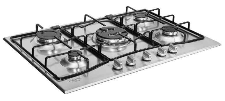 Hotpoint PCN 752 T/IX/HAR piano cottura Acciaio inossidabile Da incasso 75 cm Gas 5 Fornello(i)
