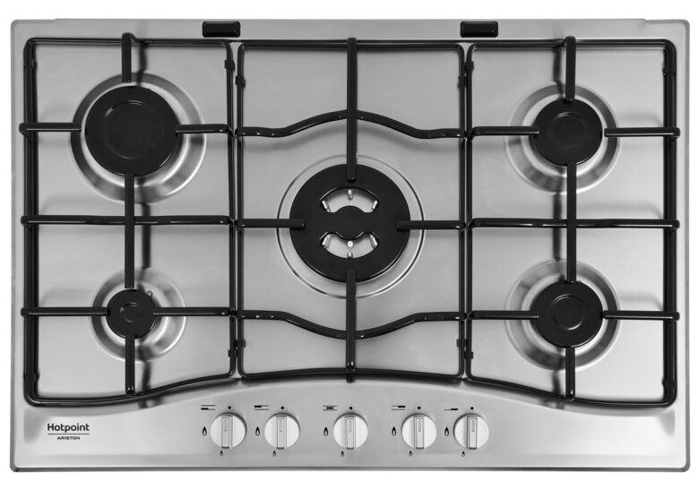 Hotpoint PCN 752 T/IX/HAR piano cottura Acciaio inossidabile Da incasso 75 cm Gas 5 Fornello(i)