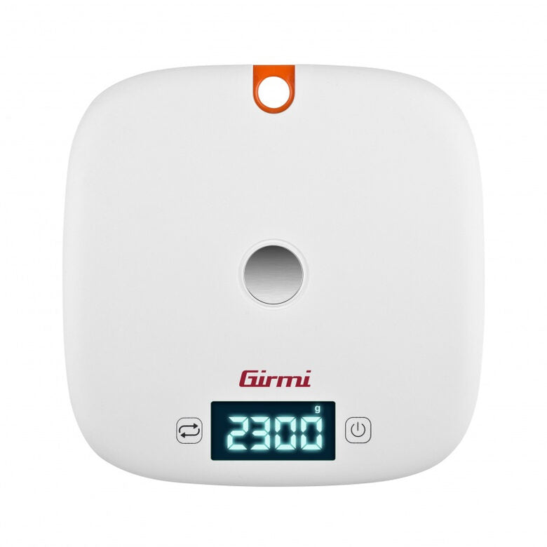Girmi PS02 Arancione, Bianco Superficie piana Rotondo Bilancia da cucina elettronica