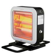 DCG Eltronic SA9889 stufetta elettrica Interno Nero, Bianco 1600 W Riscaldatore di ambienti elettrico al quarzo