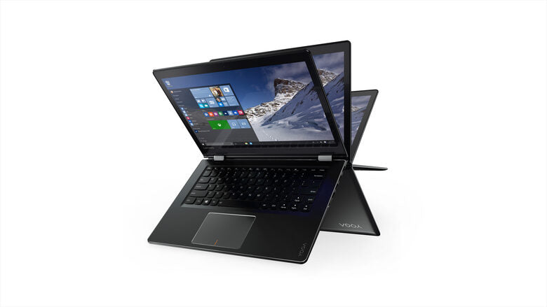 Lenovo Yoga 510 Ibrido (2 in 1) 35,6 cm (14") Touch screen HD 7th Generation AMD A9-Series APUs 4 GB DDR4-SDRAM 1000 GB HDD Wi-Fi 5 (802.11ac) Windows 10 Home Nero