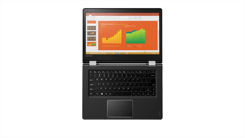 Lenovo Yoga 510 Ibrido (2 in 1) 35,6 cm (14") Touch screen HD 7th Generation AMD A9-Series APUs 4 GB DDR4-SDRAM 1000 GB HDD Wi-Fi 5 (802.11ac) Windows 10 Home Nero