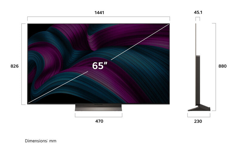 LG Smart TV 4K OLED65C5ELB.API 65" pollici OLED TV 4K, Smart TV, α9 AI Gen8, Design Ultra Slim