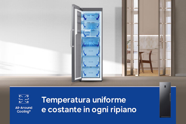 Samsung Freezer Monoporta Bespoke AI 323L RZ70H32HDFEF