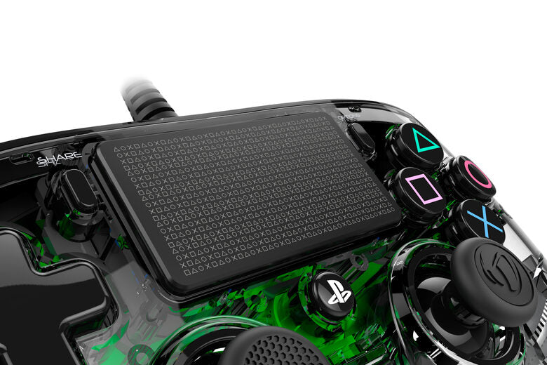 NACON PS4OFCPADCLGREEN periferica di gioco Verde, Trasparente Gamepad Analogico/Digitale PlayStation 4