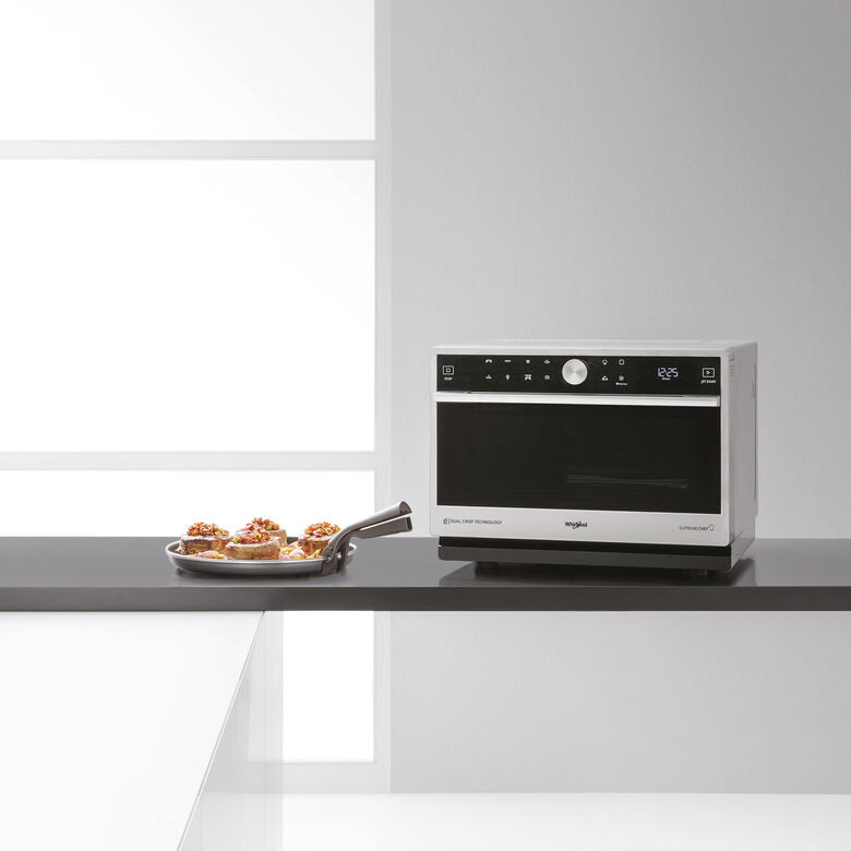 Whirlpool MWP 3391 SX Superficie piana Microonde combinato 33 L 1000 W Nero, Acciaio inossidabile
