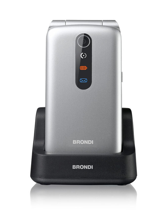 Brondi Amico Grande Silver 6,1 cm (2.4") 95 g Argento Telefono cellulare basico