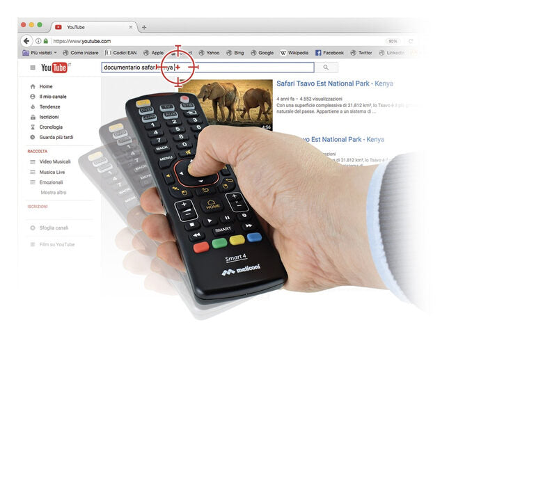 Meliconi Smart 4 telecomando RF Wireless TV, Sintonizzatore TV Pulsanti