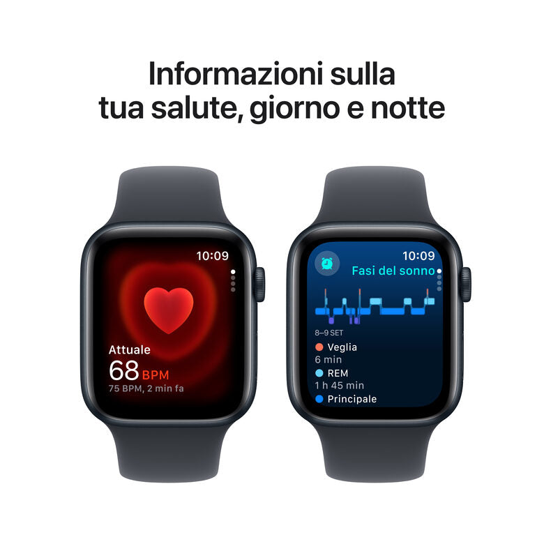 Apple Watch SE GPS + Cellular 44mm Cassa Alluminio Mezzanotte con Mezzanotte Sport Band - M/L