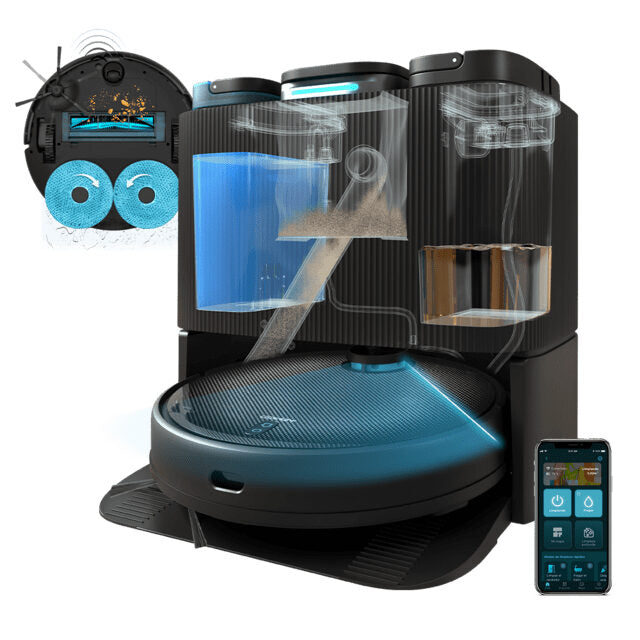 Cecotec Conga 11090 Spin Revolution Home&Wash con base auto-svuotante, auto-pulizia e asciugatura