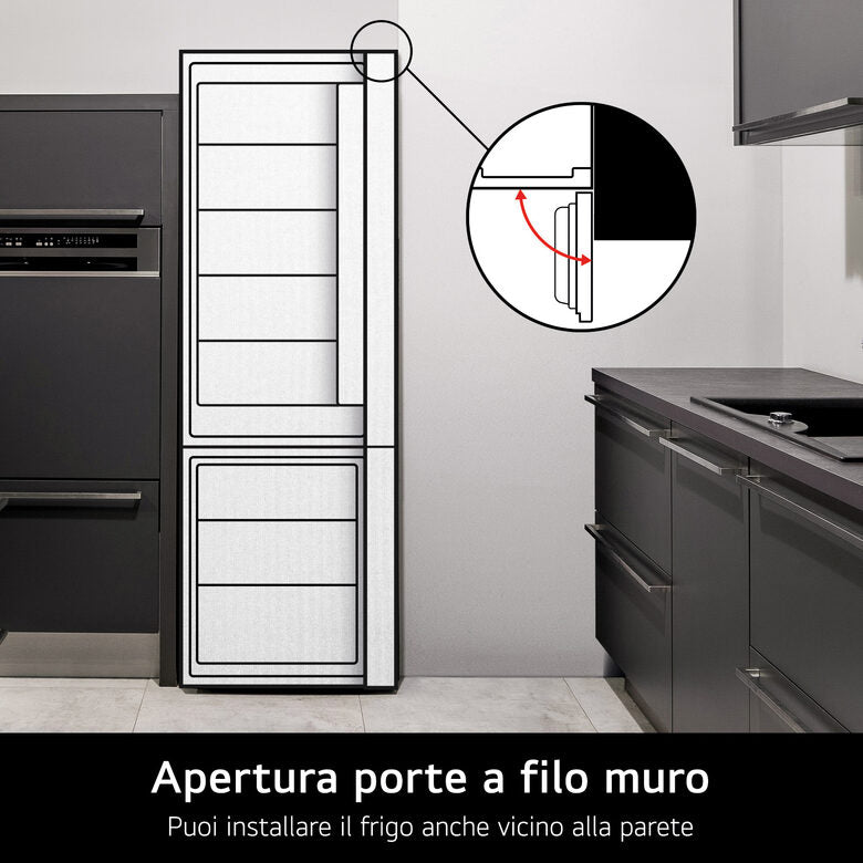 LG GBV3100DPY Frigorifero combinato | Classe D, 344L | Door Cooling, Linear Cooling, Fresh Converter, Smart Diagnosis, No Frost | ArgentoFrigorifero combinato | Classe D, 344L | Door Cooling