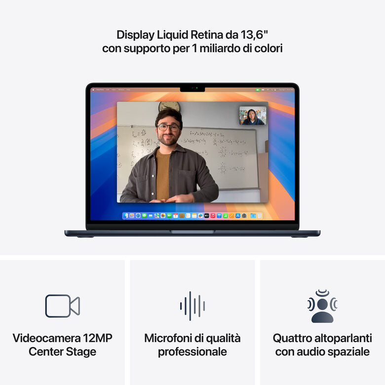 Apple MacBook Air 13'' M4 chip 10-core CPU 10-core GPU, 16GB, 512GB SSD - Mezzanotte