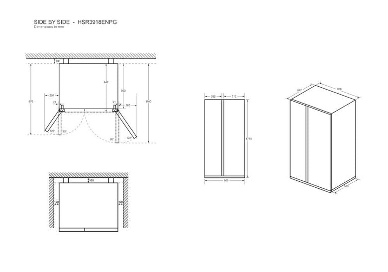 Haier SBS 90 Serie 3 HSR3918ENPG Frigorifero Side By Side Libera Installazione 528 L E Argento