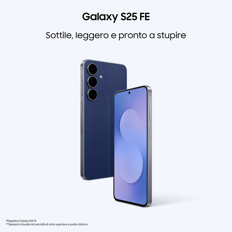 Samsung Galaxy S25 FE, Smartphone AI, Display Dynamic AMOLED 2X 6.7'', Fotocamera 50MP, 8GB RAM, 256GB, Batteria 4.900 mAh, Navy