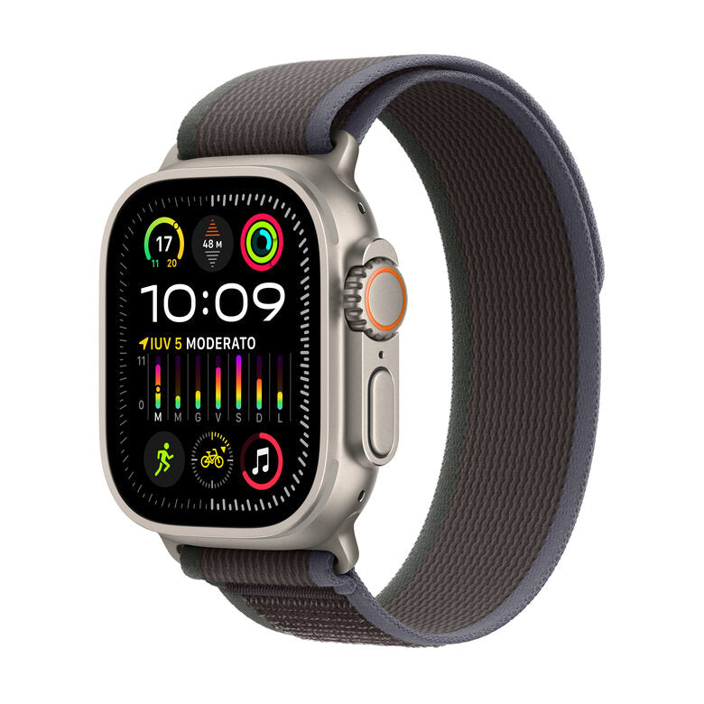 Apple Watch Ultra 2 GPS + Cellular, Cassa 49m in Titanio con Blu/Nero Trail Loop - S/M