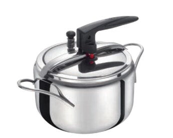 Bialetti Y0DVPP0223 pentola a pressione per piano cottura 3,5 L Nero, Acciaio inossidabile