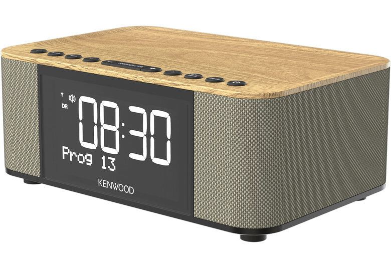 Kenwood Electronics CR-ST40DAB-M Orologio Digitale Beige, Nero, Legno