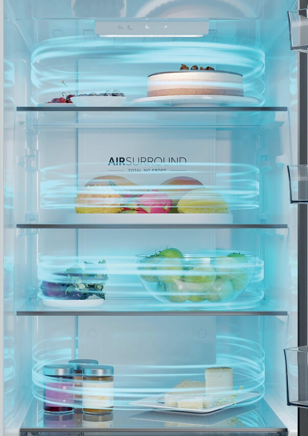 Haier HDPR1618ANPD Series 1 Pro Frigorifero Combinato A Libera Installazione, No Frost, Classe A, Acciaio Inox