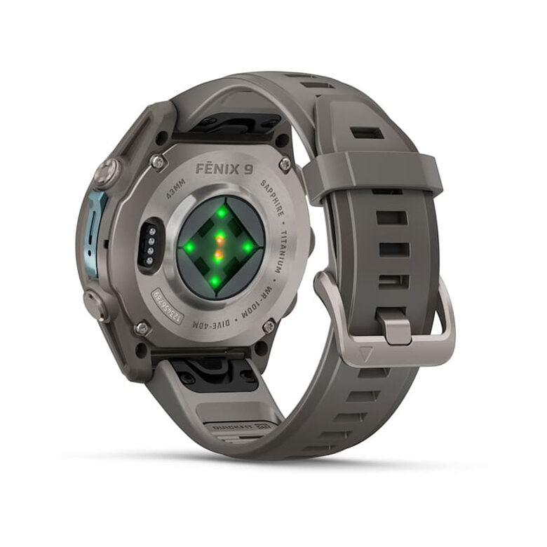 Garmin fēnix 9 3,3 cm (1.3") AMOLED 43 mm Digitale 416 x 416 Pixel Touch screen Titanio Wi-Fi GPS (satellitare)