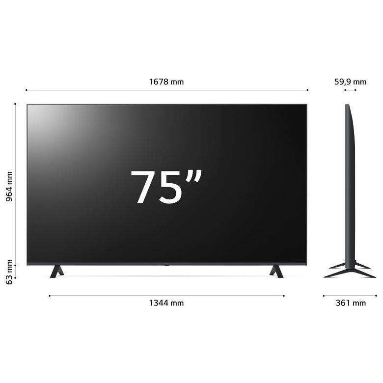 LG 75UR75006LK Televisione Smart TV 75 Pollici Led 4K Serie UR75 3 HDMI