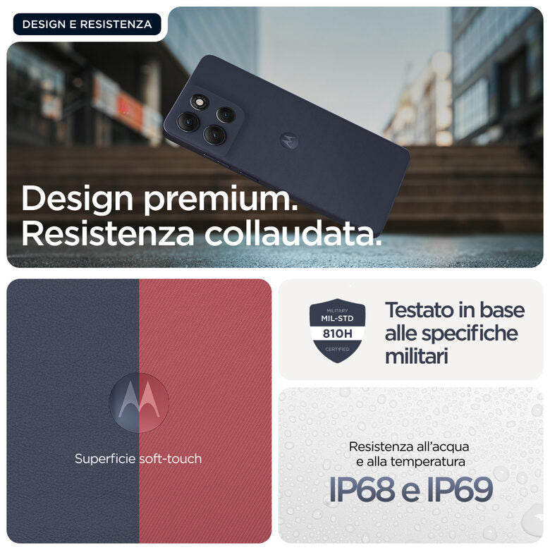 Motorola moto g86 5G 16,9 cm (6.67") Doppia SIM Android 15 USB tipo-C 8 GB 256 GB 5200 mAh Blu scuro
