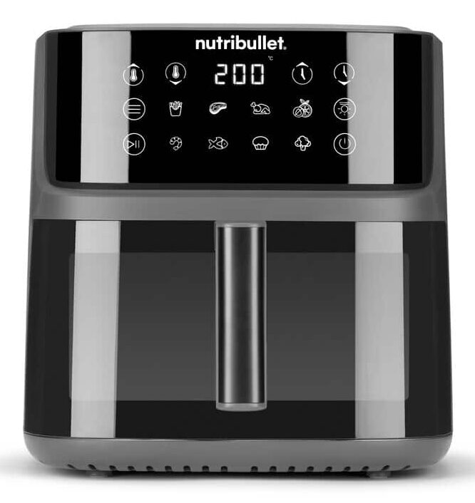 NutriBullet CrispLite Vision Singolo 8 L Indipendente 2000 W Friggitrice ad aria calda Nero