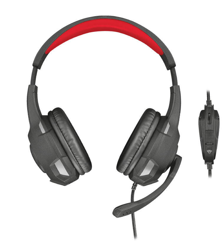 Trust GXT 307 RAVU Auricolare Cablato A Padiglione Giocare Nero, Rosso
