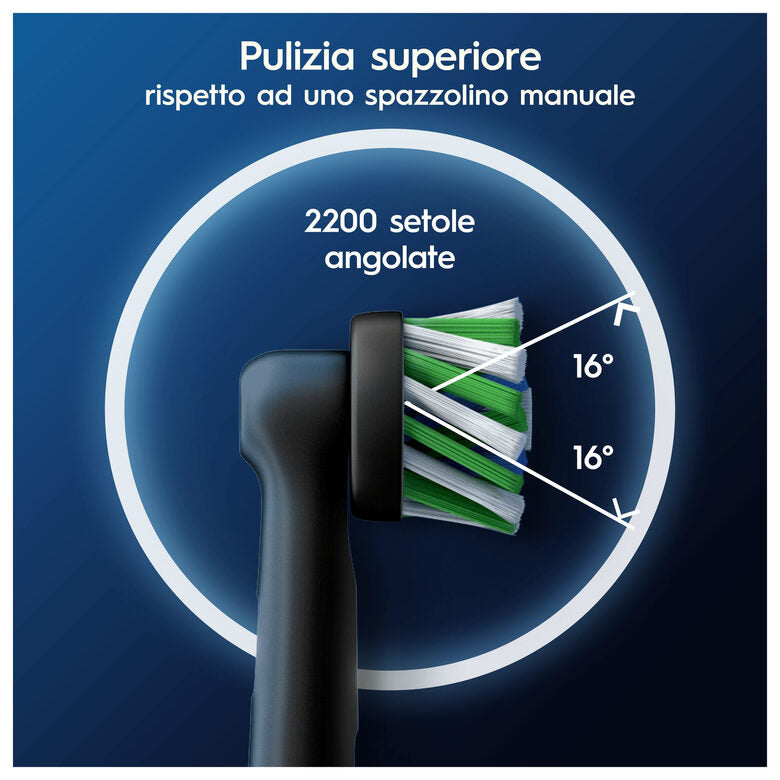Oral-B Testine Di Ricambio Pro Cross Action Black, 5 Testine