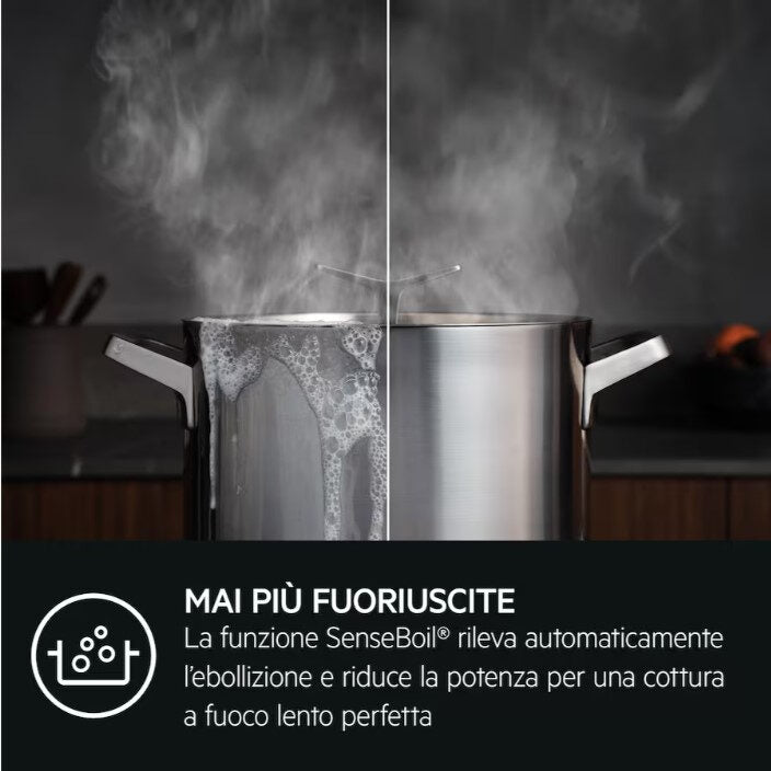 AEG TI84IB30IZ piano cottura Nero Da incasso 80 cm Piano cottura a induzione 4 Fornello(i)