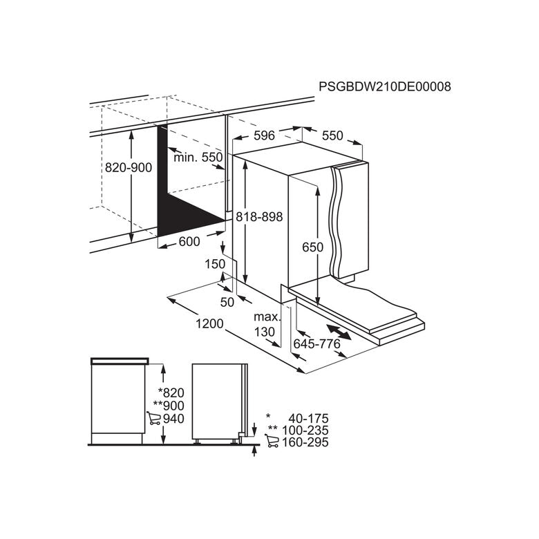 Electrolux EES47400L Lavastoviglie Integrata totale Serie 600 SatelliteClean® 60 cm