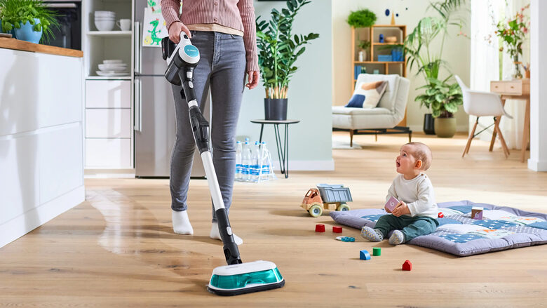 Bosch Scopa elettrica lavapavimenti 2in1 Unlimited 7 ProHygienic Aqua Bianco