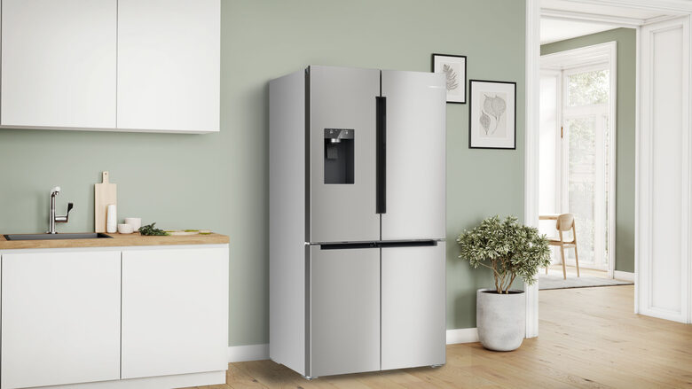 Bosch KFI96APEA Serie 6 Frigorifero Side By Side Da Libera Installazione, No Frost, Tecnologia Multi-Airflow, Classe E, Acciaio Anti-impronta
