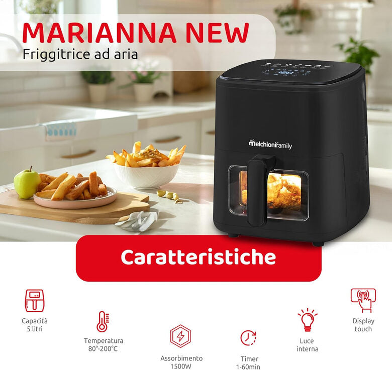 Melchioni Family Marianna New Friggitrice ad Aria 5 litri