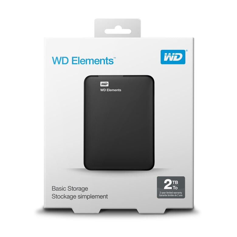 Western Digital Elements Portable disco rigido esterno 2 TB 5400 Giri/min 2.5" Micro-USB B 3.2 Gen 1 (3.1 Gen 1) Nero