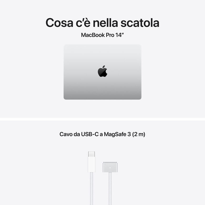 Apple MacBook Pro 14" M5 Pro chip 15‑core CPU 16‑core GPU, 24GB, 1TB SSD - Argento