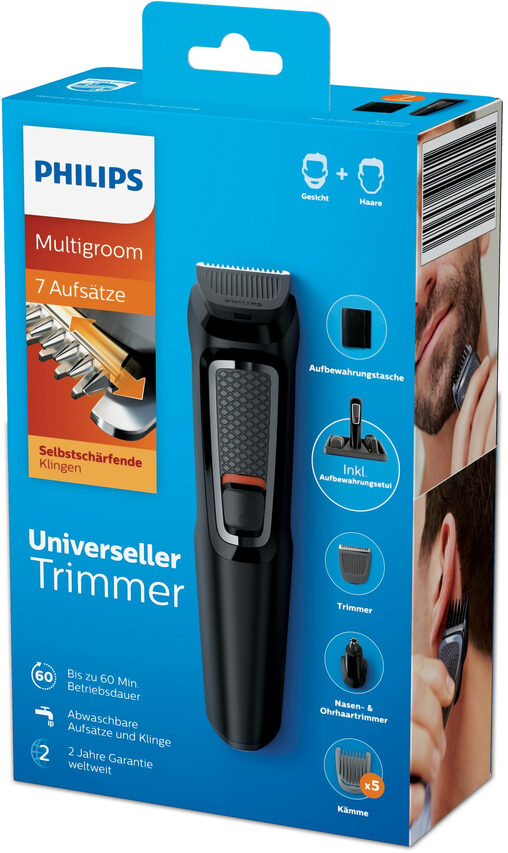 Philips MULTIGROOM Series 3000 MG3721/14 tagliacapelli Nero Nichel-Metallo Idruro (NiMH)
