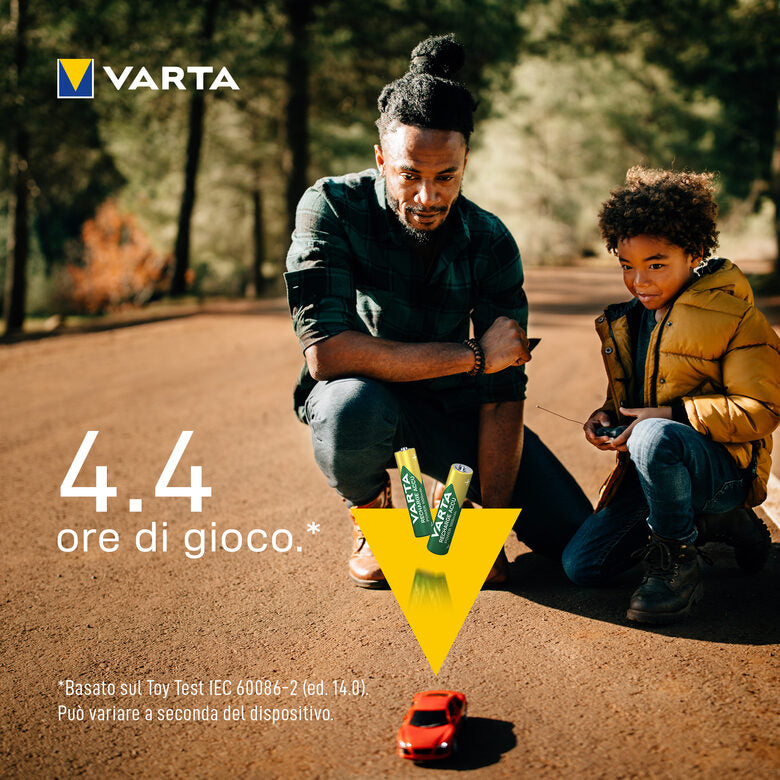Varta Recharge Accu Power AAA 1000 mAh Blister da 2 (Batteria NiMH Accu Precaricata, Micro, ricaricabile, pronta all'uso)