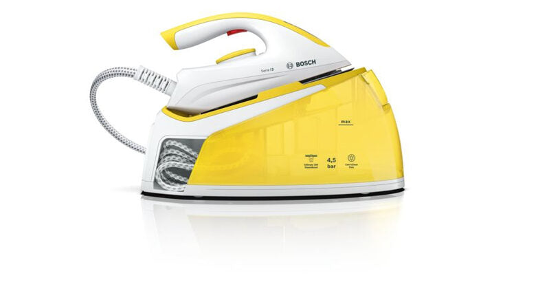 Bosch Serie 2 TDS2120 ferro da stiro a caldaia 2400 W 1,5 L Palladio Bianco, Giallo