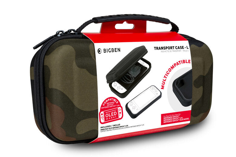 Bigben Interactive SWITCHPOUCHCAMO custodia per console portatile Custodia a sacchetto Nintendo Mimetico, Verde