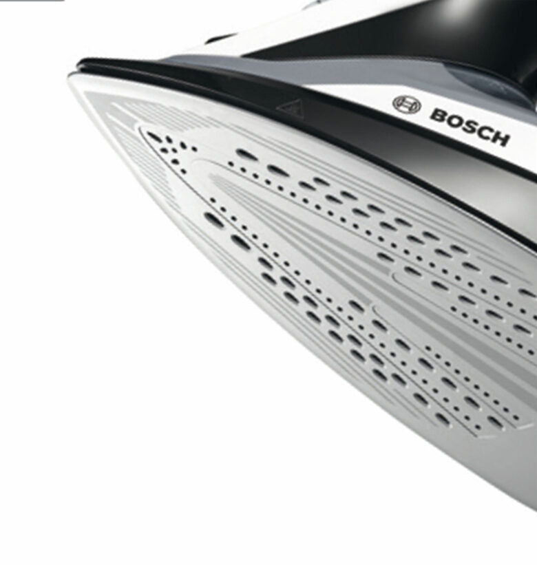 Bosch TDA70EASY ferro da stiro Ferro da stiro a secco e a vapore Piastra Ceranium Glissée 2400 W Nero, Bianco