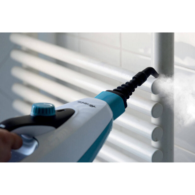 Ariete 4175 Steam Mop Foldable 10 in 1, Scopa a Vapore Pieghevole, 1500 Watt, 10 funzioni in 1, Kit accessori, Capacità 350 cc, Bianco/Azzurro