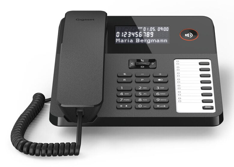 Gigaset telefono da tavolo o da parete con Filo Desk 600 Nero