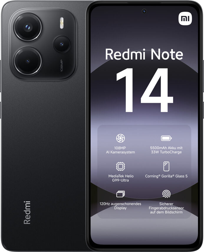 Xiaomi Redmi Note 14 16,9 cm (6.67") Dual SIM ibrida 4G USB tipo-C 6 GB 128 GB 5500 mAh Nero
