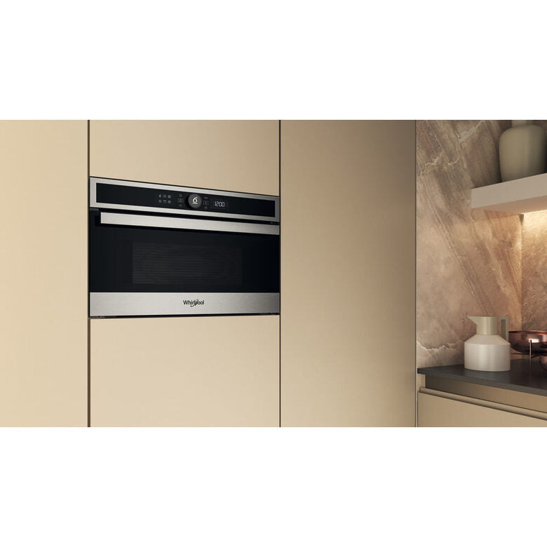 Whirlpool WMD4I4MX Microonde con grill, inox, Display Lcd 6°Senso, Crisp, 31 Lt