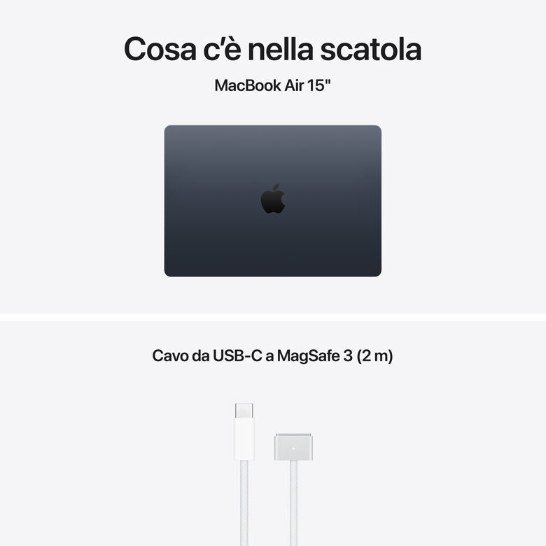 Apple MacBook Air 15" M5 chip 10‑core CPU 10‑core GPU, 16GB, 1TB SSD - Mezzanotte