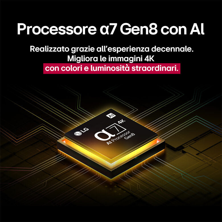 LG QNED AI 75QNED80A6A TV Serie QNED80 75'' 4K, α7 Gen8, HDR10, 20W, 3 HDMI con Game Optimizer, Smart TV WebOS 25