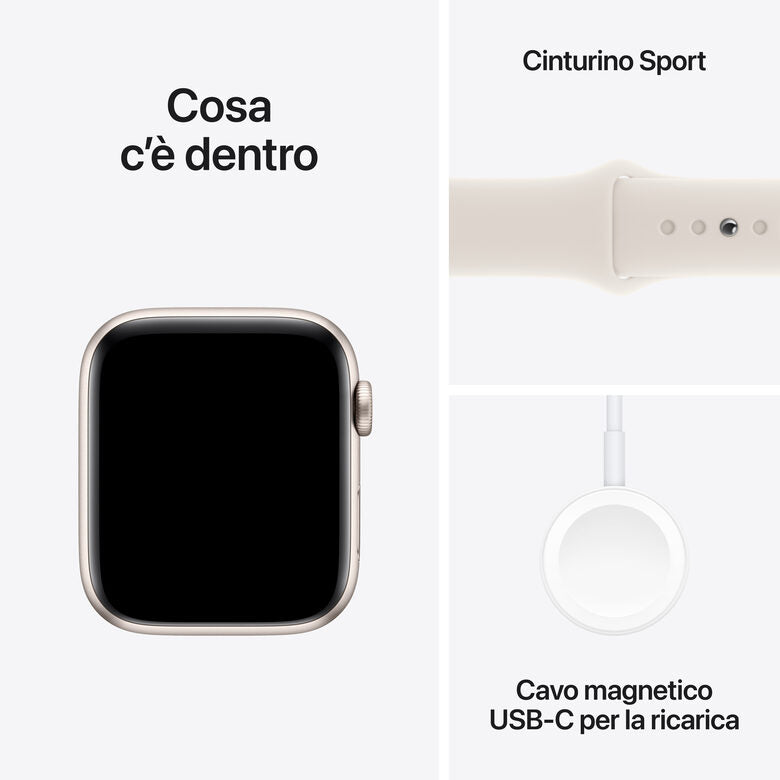 Apple Watch SE GPS + Cellular 44mm Cassa Alluminio Galassia con Galassia Sport Band - M/L