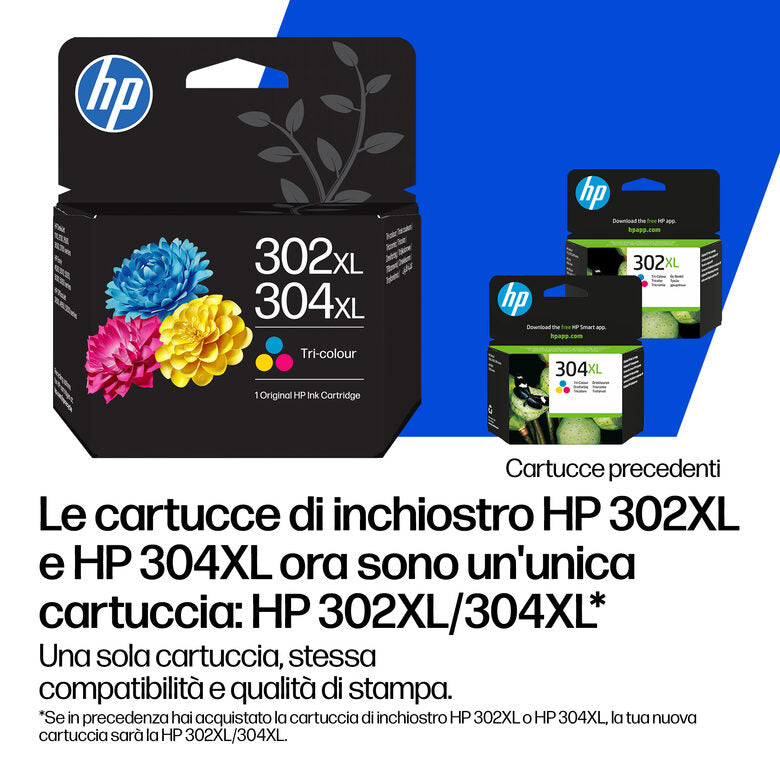 HP Cartuccia di inchiostro nero originale 302XL/304XL